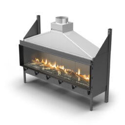 sinatra single sided open gas fireplace